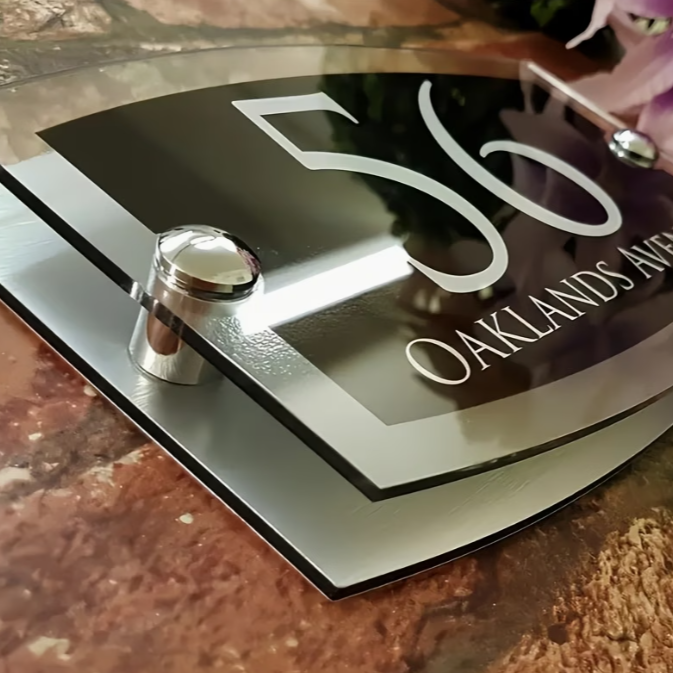 RTS Curved Acrylic House Sign