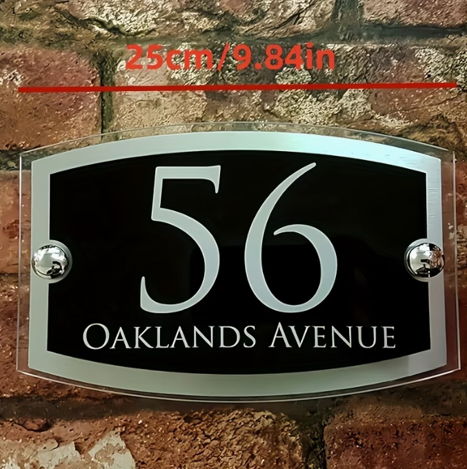 RTS Curved Acrylic House Sign