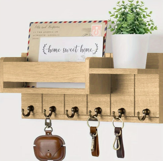 Wall Key Holder & Mail Organizer