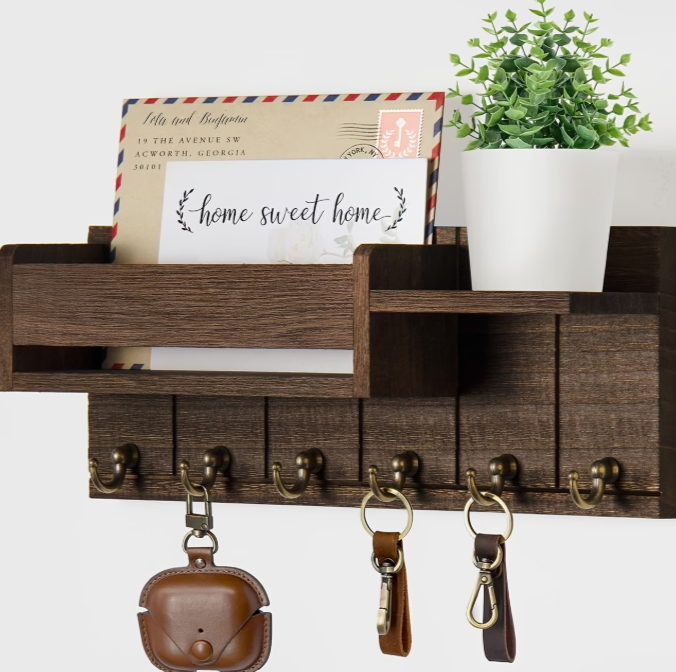Wall Key Holder & Mail Organizer