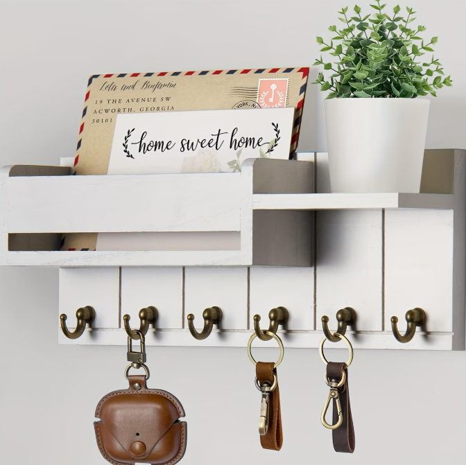 Wall Key Holder & Mail Organizer