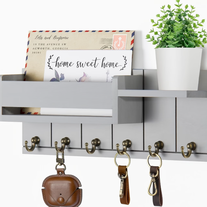 Wall Key Holder & Mail Organizer