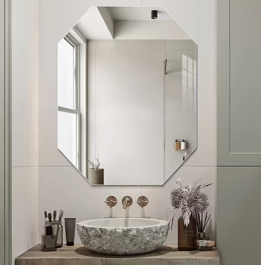 Octagonal Acrylic Bathroom Mirror