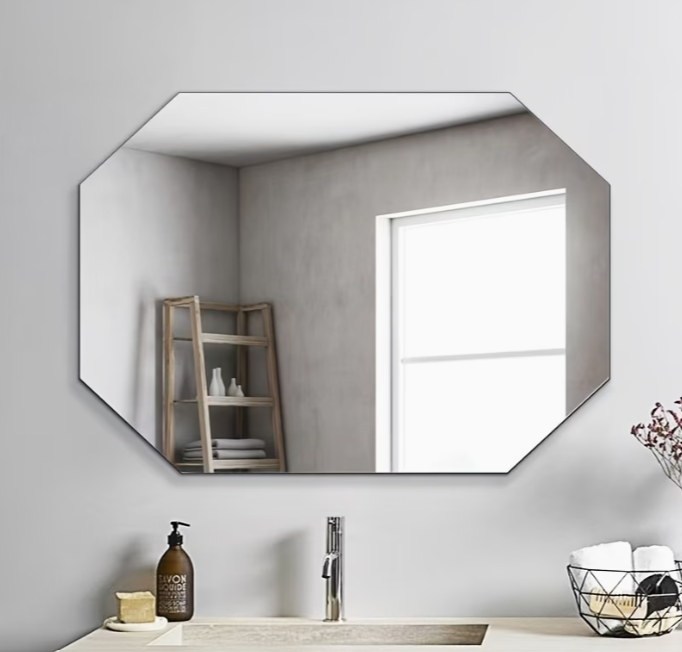 Octagonal Acrylic Bathroom Mirror