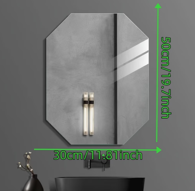 Octagonal Acrylic Bathroom Mirror