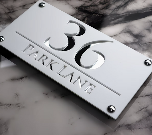RTS Laser-Cut Address Sign