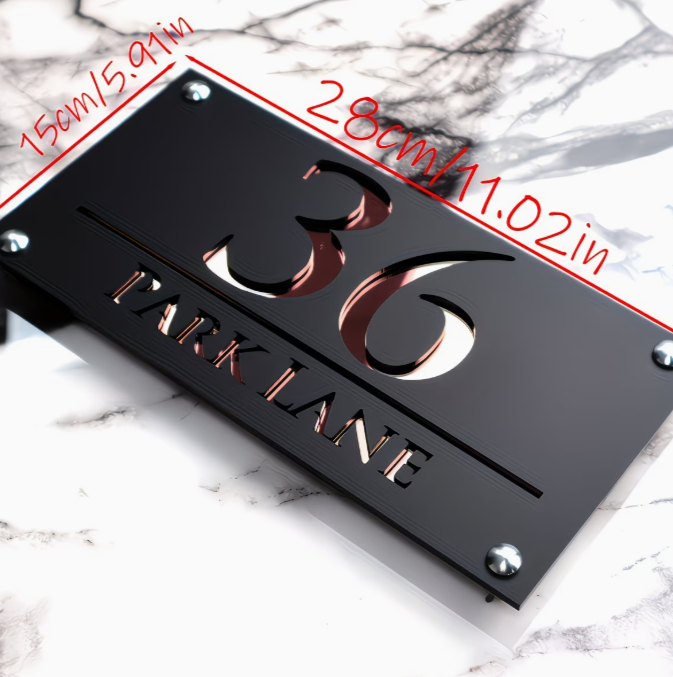 RTS Laser-Cut Address Sign