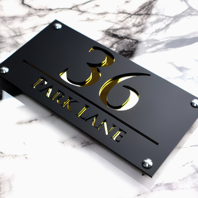 RTS Laser-Cut Address Sign