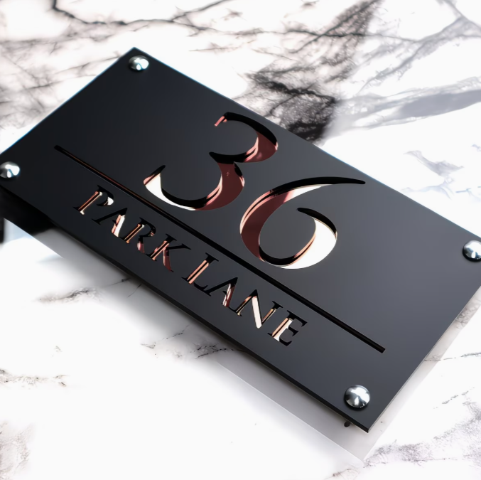 RTS Laser-Cut Address Sign
